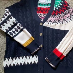 La Ligne Multicolor Patterned Cardigan